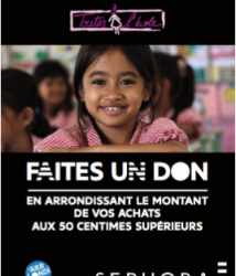 Sephora s’engage avec L’ARRONDI sur terminal de paiement au profit de l’association Toutes à l’école